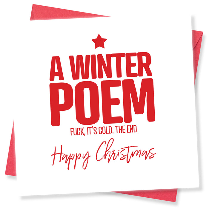 A Winter Poem Fuck, it’s Cold The End