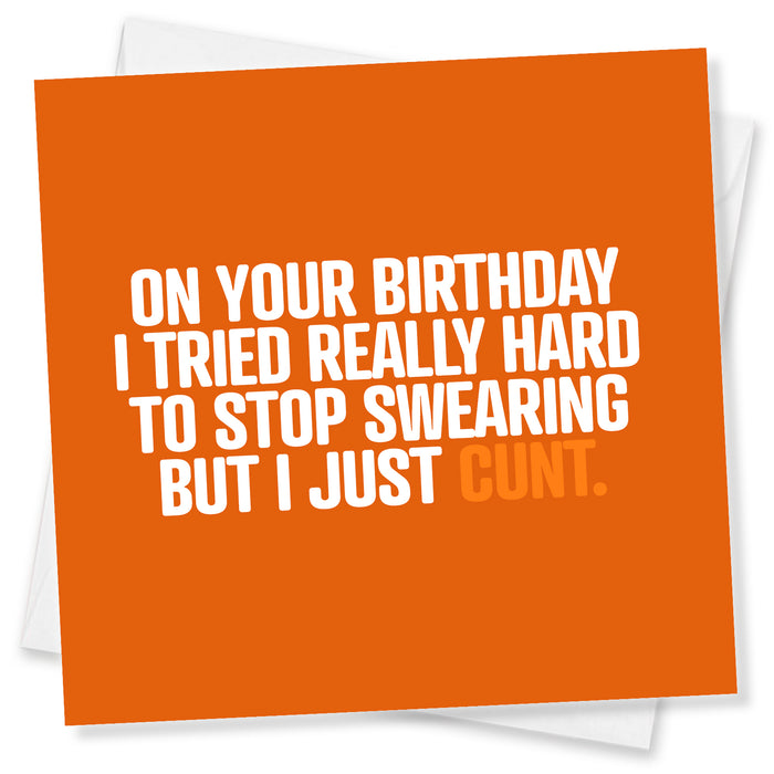 On Your Birthday I Tried Really Hard To Stop Swearing