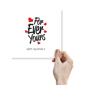 Forever Yours Valentine's Day Card - Romantic Hearts Design