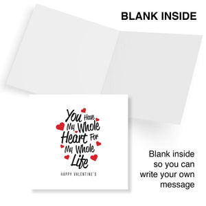 My Whole Heart Valentine's Day Card - Romantic Gesture