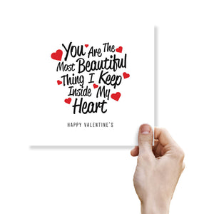 Most Beautiful Thing Valentine's Card - Loving Message