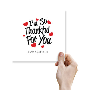 Thankful for You Valentine's Day Card - Heartfelt Love