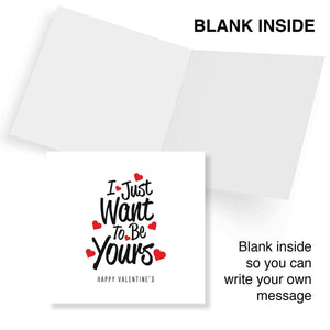 I Just Want to Be Yours Valentine's Day Card - Heartfelt Design