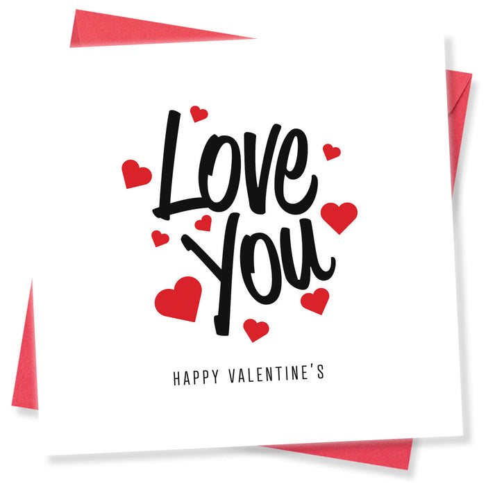 Love You Valentine's Card - Classic Romantic Gift