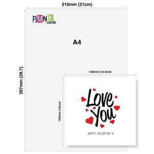 Love You Valentine's Card - Classic Romantic Gift