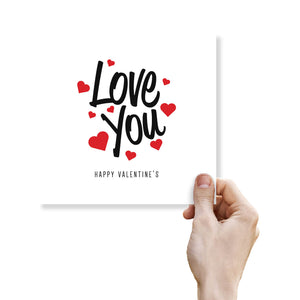 Love You Valentine's Card - Classic Romantic Gift