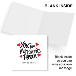 You Are My Favorite Person Valentine's Day Card - Heartfelt and Loving