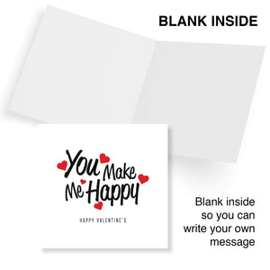 You Make Me Happy Valentine's Day Card - Sweet and Loving