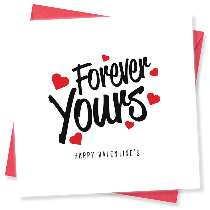 Forever Yours Valentine's Day Card - Timeless Romantic Design