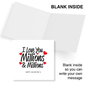 I Love You Millions and Millions Valentine's Day Card - Romantic Gesture