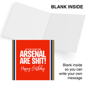 Football Birthday Card Arsenal