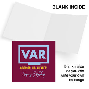 VAR Confirmed: Villa Are Shite! Happy Birthday