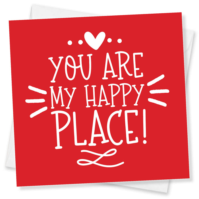 Valentines Card For Him, You Are My Happy Place, Valentines Card For Her, Husband Valentine’s Day Card