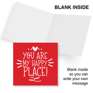 Valentines Card For Him, You Are My Happy Place, Valentines Card For Her, Husband Valentine’s Day Card