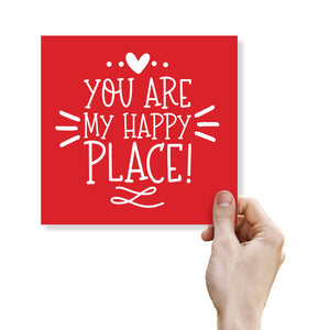 Valentines Card For Him, You Are My Happy Place, Valentines Card For Her, Husband Valentine’s Day Card